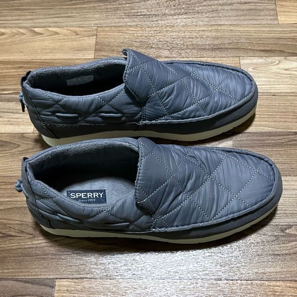 Sperry Men\'s Moc-Sider Nylon Loafers Quilted Slip-on Shoes Gray Size 11.5M‎ main image 7